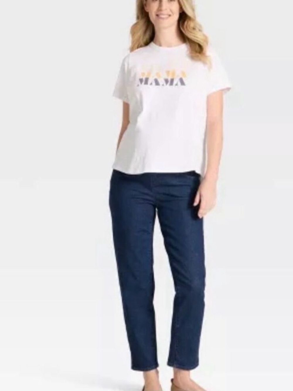 *maternity* Straight-Leg Women’s Jeans in Dark Blue
